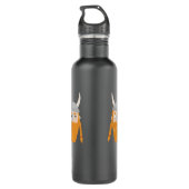 Grappige Viking gepersonaliseerd Waterfles (Achterkant)