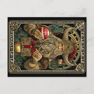 Grappige Viking Kerstman Valhalla Kerstmis Yule Briefkaart