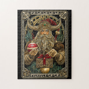Grappige Viking Kerstman Valhalla Kerstmis Yule Legpuzzel