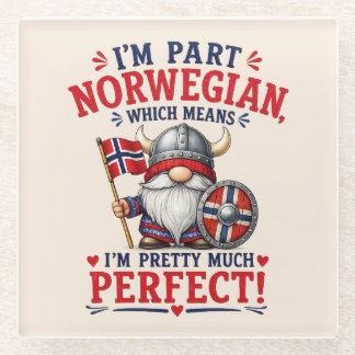 Grappige Viking/Noorse Kabouter, "Ik ben gedeeltel Glazen Onderzetter