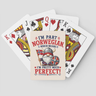 Grappige Viking/Noorse Kabouter, "Ik ben gedeeltel Pokerkaarten