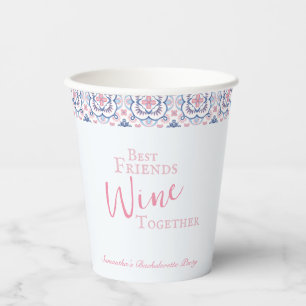 Grappige Vino voor geloften wijn bachelorette Papieren Bekers