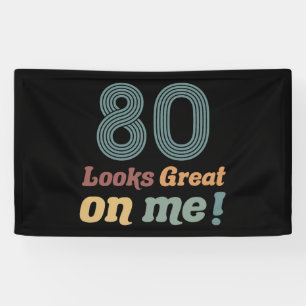 Grappige Vintage 80ste verjaardag Spandoek