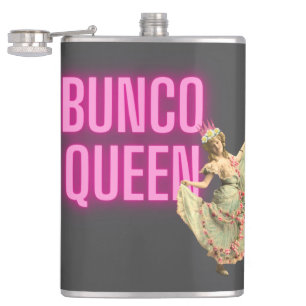 Grappige Vintage Bunco Koningin Heupfles
