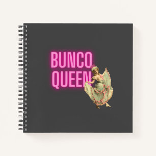 Grappige Vintage Bunco Koningin Notitieboek