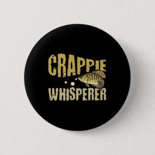 Grappige Vintage Crappie Fluisteraar Vissen Ronde Button 5,7 Cm