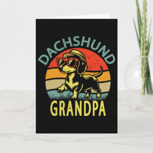 Grappige vintage Daschund Opa Vaderdag Kaart