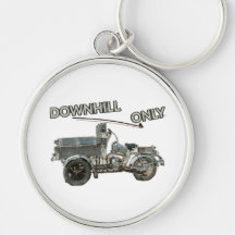 Grappige Vintage Downhill Motorfiets