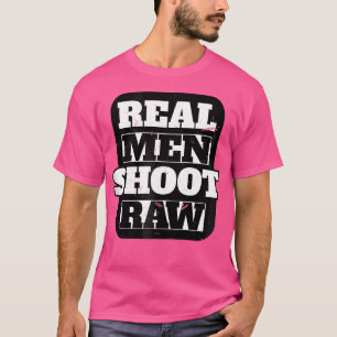 Grappige vintage echte mannen schieten rauw grappi t-shirt