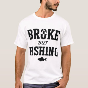 Grappige Vintage Gebroken Maar Vis Quote  T-shirt