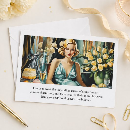 Grappige Vintage Glam Art Deco Kaart