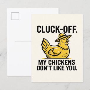 Grappige Vintage Kip Uitdaging Kippenliefhebber Mi Briefkaart