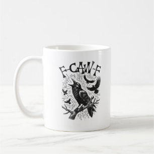 Grappige Vintage Kraai F-Caw-F Koffiemok