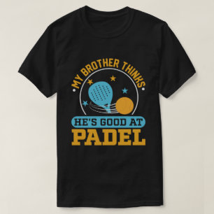 grappige vintage Mijn broer denkt dat hij goed is T-shirt