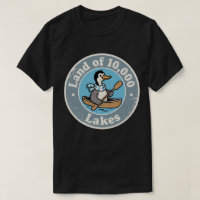 Grappige vintage Minnesota Loon vogel kano retro