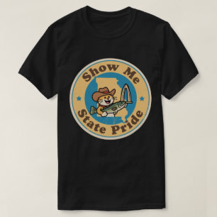 Grappige vintage Missouri meerval cowboyhoed retro T-shirt