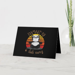 Grappige vintage namaste panda namast'ay 6 voet we kaart