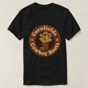 Grappige Vintage Nebraska Mais Cowboy Retro T-shirt