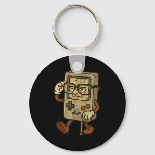 Grappige Vintage Oude Gamer Retro Videogame Oude G Sleutelhanger