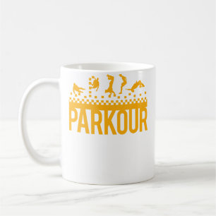 Grappige Vintage Parkour Hardlopen Kerstcadeau Kin Koffiemok