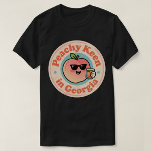 Grappige Vintage Peachy Keen in Georgia Peach T-shirt
