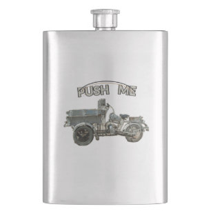 Grappige Vintage Push Me Motorfiets Flacon