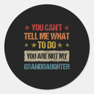 Grappige Vintage Retro Sarcastische Ontwerp Citate Ronde Sticker