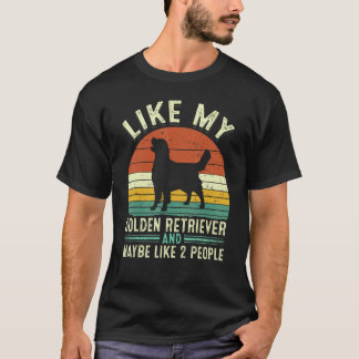 Grappige Vintage Retro Zoals Mijn Goud Retriever M T-shirt