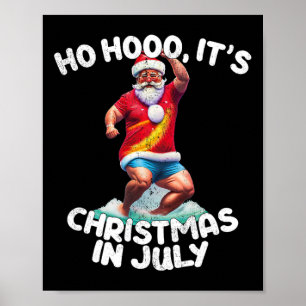 Grappige Vintage Retro Zomer Vakantie Het is Kerst Poster