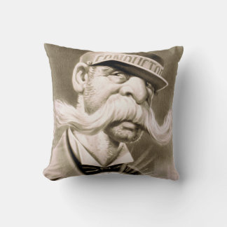 Grappige vintage-snor dirigent kussen