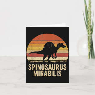 Grappige vintage spinosaurus dinosaurus spinosauru kaart