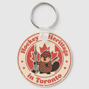 Grappige Vintage Toronto Beaver Hockey Retro Sleutelhanger