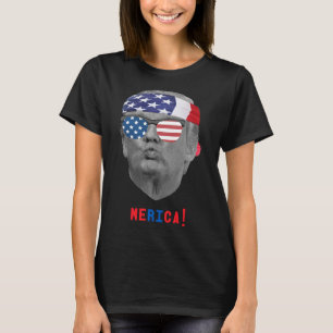 Grappige vintage Trump pruillip Merica Usa vlag Su T-shirt