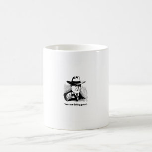 Grappige Vintage Wijzende Man Je Doet Het Prima Koffiemok