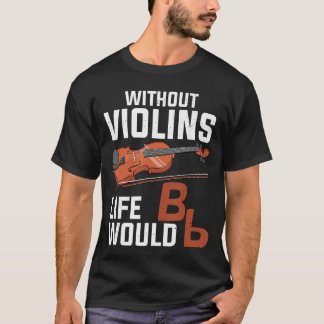 Grappige vioolkunst voor mannen vrouwen muziek vio t-shirt