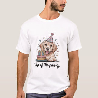 Grappige "VIP van het Poes-festijn" Hond Verjaarda T-shirt