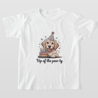 Grappige "VIP van het Poes-ie feest" Hond Verjaard T-shirt