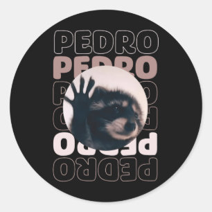 Grappige Viral Pedro Dancing Raccoon Meme Pedro Ronde Sticker