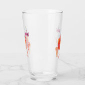 Grappige vis en wormglas - aangepaste tekst glas (Links)