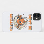 Grappige Vis in een Schelp Kunst Case-Mate iPhone Case (Achterkant (horizontaal))