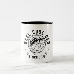 Grappige Vis Quote Reel Cool Vader Sinds 2021 Tweekleurige Koffiemok