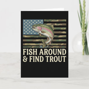 grappige Vis Rondzwemmen en Vind Forel Amerikaanse Kaart