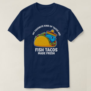 Grappige Vis Taco Sombrero Verse Voedsel Liefhebbe T-shirt