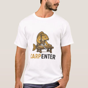 Grappige Vis Timmerman Dier Woordspeling T-shirt
