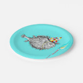 Grappige vis verjaardag papieren bordje (Gekanteld)