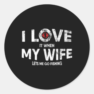 Grappige visgrappen voor mannen voor vissers en va ronde sticker