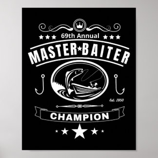 Grappige Vismeester Aas Kampioen Heren Cadeau Poster