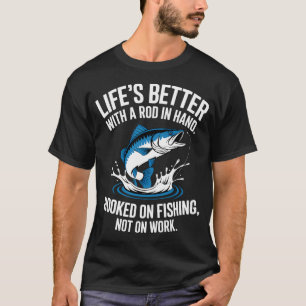 Grappige Vissen – Gehaakt op Vissen Niet Werk Cit T-shirt