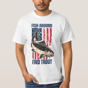 Grappige vissen in de buurt vinden forel Vist lief T-shirt