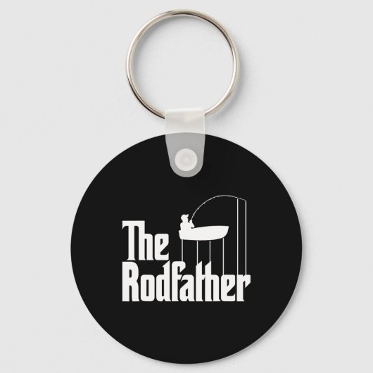 Grappige Vissen meme van de rodfather Vissen Rod Sleutelhanger (Voorkant)